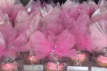 Cupcake Party Favors with Tulle puffs and crystals